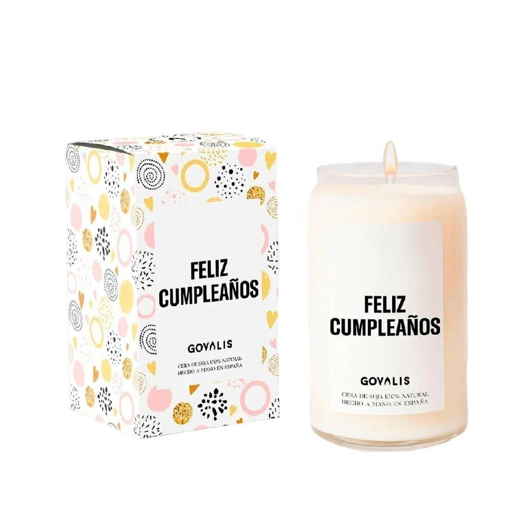 Lõhnastatud küünal Feliz Cumpleaños 500 g hind ja info | Küünlad, küünlajalad | kaup24.ee
