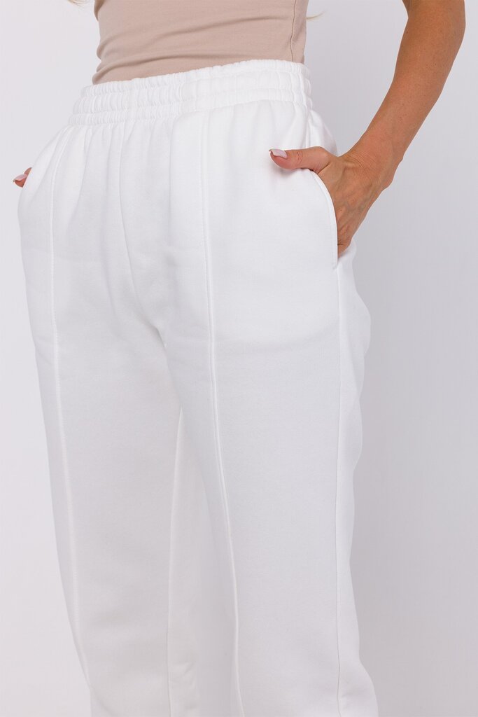 Vabaaja püksid naistele Made of Emotion, valge hind ja info | Naiste püksid | kaup24.ee