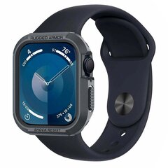 Spigen Rugged Armor Case with Strap for Apple Watch 4|5|6|7|8|9|SE (44|45mm) - Dark Gray цена и информация | Аксессуары для смарт-часов и браслетов | kaup24.ee