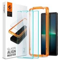 TEMPERED GLASS Spigen ALM GLAS.TR 2-PACK SONY XPERIA 5 V CLEAR цена и информация | Защитные пленки для телефонов | kaup24.ee