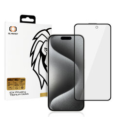 Закаленное стекло 10X Privacy Titanium для iPhone 15 Plus цена и информация | Защитные пленки для телефонов | kaup24.ee