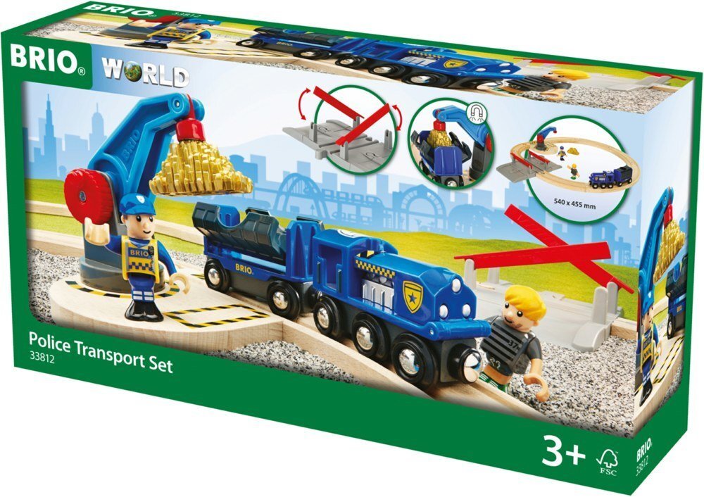 Komplekt Brio Politsei transport, 33812 цена и информация | Poiste mänguasjad | kaup24.ee