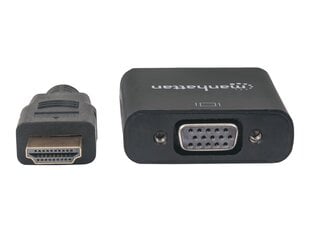 Адаптер Manhattan HDMI на VGA 1080p с питанием USB цена и информация | Адаптер Aten Video Splitter 2 port 450MHz | kaup24.ee