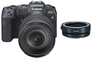 Canon EOS RP + RF 24-105мм f/4L IS USM + Mount Adapter EF-EOS R цена и информация | Цифровые фотоаппараты | kaup24.ee