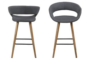 Комплект из 2-х барных стульев Grace, темно-серый/цвета дуба цена и информация | Стулья для кухни и столовой | kaup24.ee