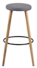 Комплект из 2-х барных стульев Hector, серый/цвета дуба цена и информация | Стулья для кухни и столовой | kaup24.ee