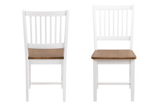 2 tooli komplekt Brisbane, valge/pruun hind ja info | Söögilaua toolid, köögitoolid | kaup24.ee