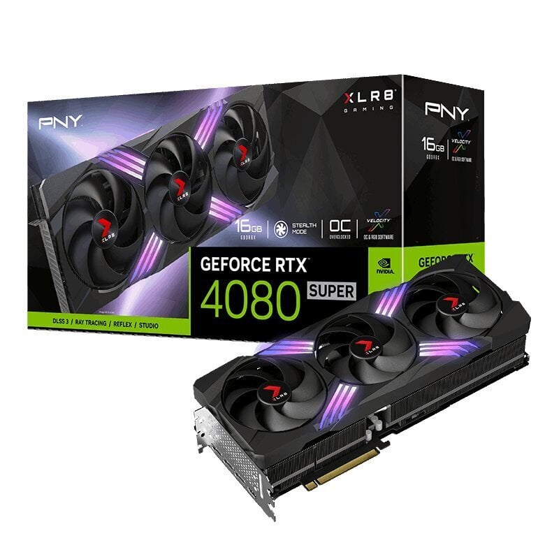 PNY GeForce RTX 4080 Super XLR8 Gaming Verto Epic-X RGB Overclocked Triple Fan (VCG4080S16TFXXPB1-O) цена и информация | Videokaardid (GPU) | kaup24.ee