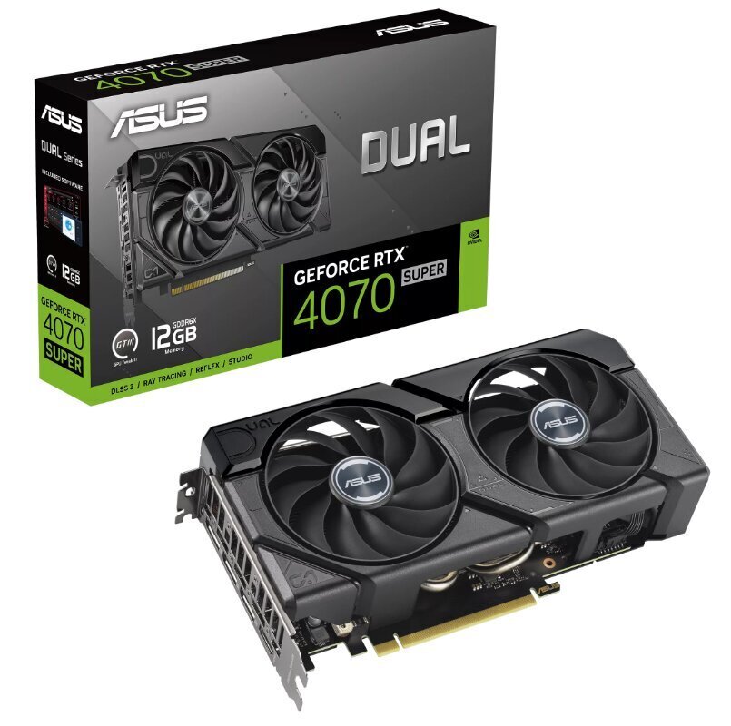 Asus Dual GeForce RTX 4070 Super Evo (DUAL-RTX4070S-12G-EVO) цена и информация | Videokaardid (GPU) | kaup24.ee