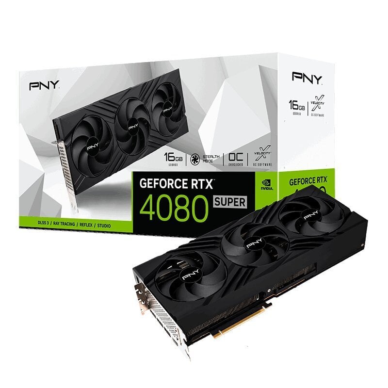 PNY GeForce RTX 4080 Super Verto Overclocked Triple Fan (VCG4080S16TFXPB1-O) цена и информация | Videokaardid (GPU) | kaup24.ee