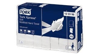 Kätepaber Tork Xpress Multifold Soft H2, 180 lehte/ 21 tk. цена и информация | Туалетная бумага, бумажные полотенца | kaup24.ee