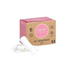 Tampoonid Ginger Organic Mini, 18 tk цена и информация | Тампоны, гигиенические прокладки для критических дней, ежедневные прокладки | kaup24.ee