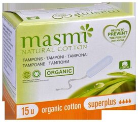 Tampoonid Masmi Natural Cotton, 18 tk цена и информация | Тампоны, гигиенические прокладки для критических дней, ежедневные прокладки | kaup24.ee