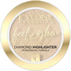 Esiletõstja Eveline Cosmetics Feel the Glow Diamond 4.2g, 01 sparkle цена и информация | Бронзеры (бронзаторы), румяна | kaup24.ee