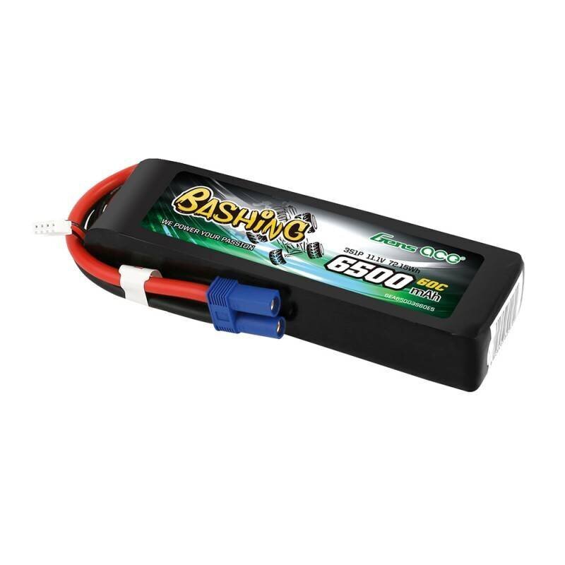 Gens Ace aku Bashing 6500mAh 11.1V 60C EC5 LiPo цена и информация | Patareid | kaup24.ee