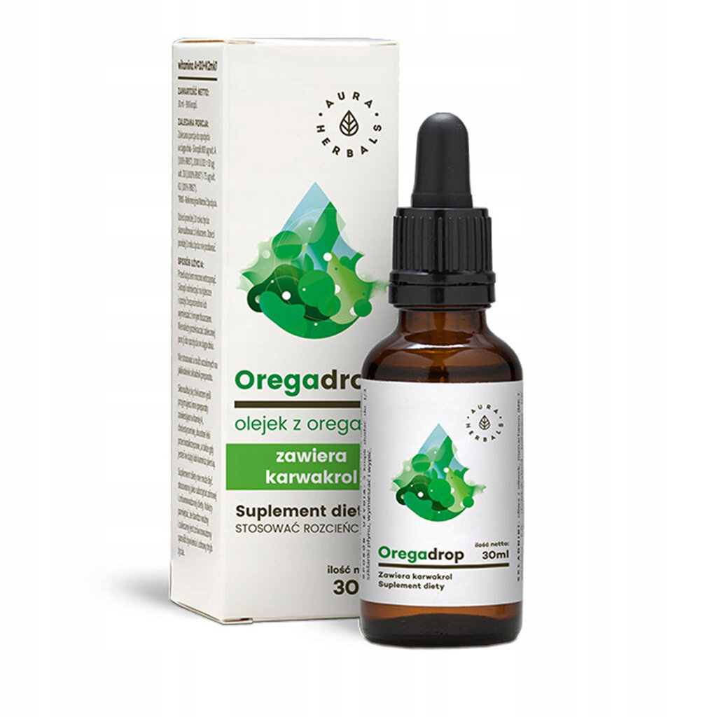 Aura Herbals Oregadrop Oregano Oil, 30 ml цена и информация | Vitamiinid | kaup24.ee