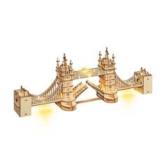 Rolife Tower Bridge with Lights 3D Wooden Puzzle TG412 цена и информация | Пазлы | kaup24.ee