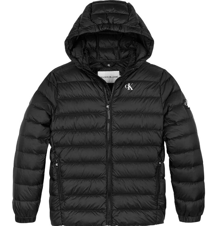 Calvin Klein kevad/sügisjope poistele, must, CK Light Down Jacket IB0IB00554 BEH цена и информация | Poiste joped | kaup24.ee