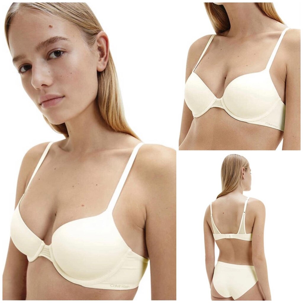 Calvin Klein Lightly Lined Demi “ivory” rinnahoidja naistele, elevandiluu, 000QF9005E I0I hind ja info | Rinnahoidjad | kaup24.ee