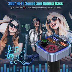 LENCENT Bluetooth FM Transmitter V5.3 цена и информация | FM модуляторы, FM трансмиттер | kaup24.ee