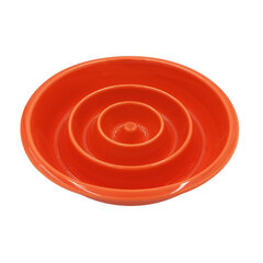 Керамическая миска для медленно едящих собак Tailium, размер L, оранжевая. цена и информация | Миски, ящики для корма | kaup24.ee