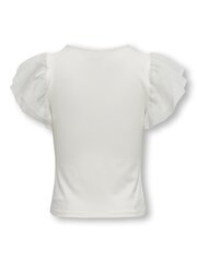 Детская футболка Only 15322553*01 5715518799173, белая цена и информация | Рубашки для девочек | kaup24.ee