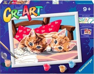Ravensburger CreArt for Kids Two Cute Kittens hind ja info | Maalid numbri järgi | kaup24.ee