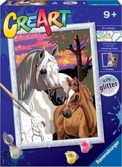 Ravensburger CreArt for children: Horses and sunset цена и информация | Живопись по номерам | kaup24.ee