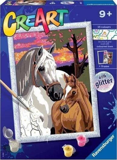 Ravensburger CreArt for children: Horses and sunset цена и информация | Maalid numbri järgi | kaup24.ee