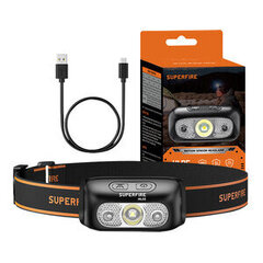 Superfire Pealamp Superfire HL05-E, 120lm, USB цена и информация | Фонари и прожекторы | kaup24.ee