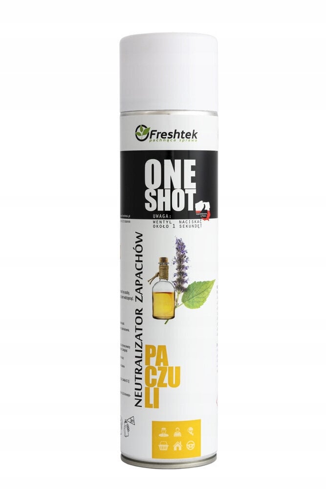Freshtek One Shot Patchouli neutraliseerija 600ml цена и информация | Õhuvärskendajad | kaup24.ee