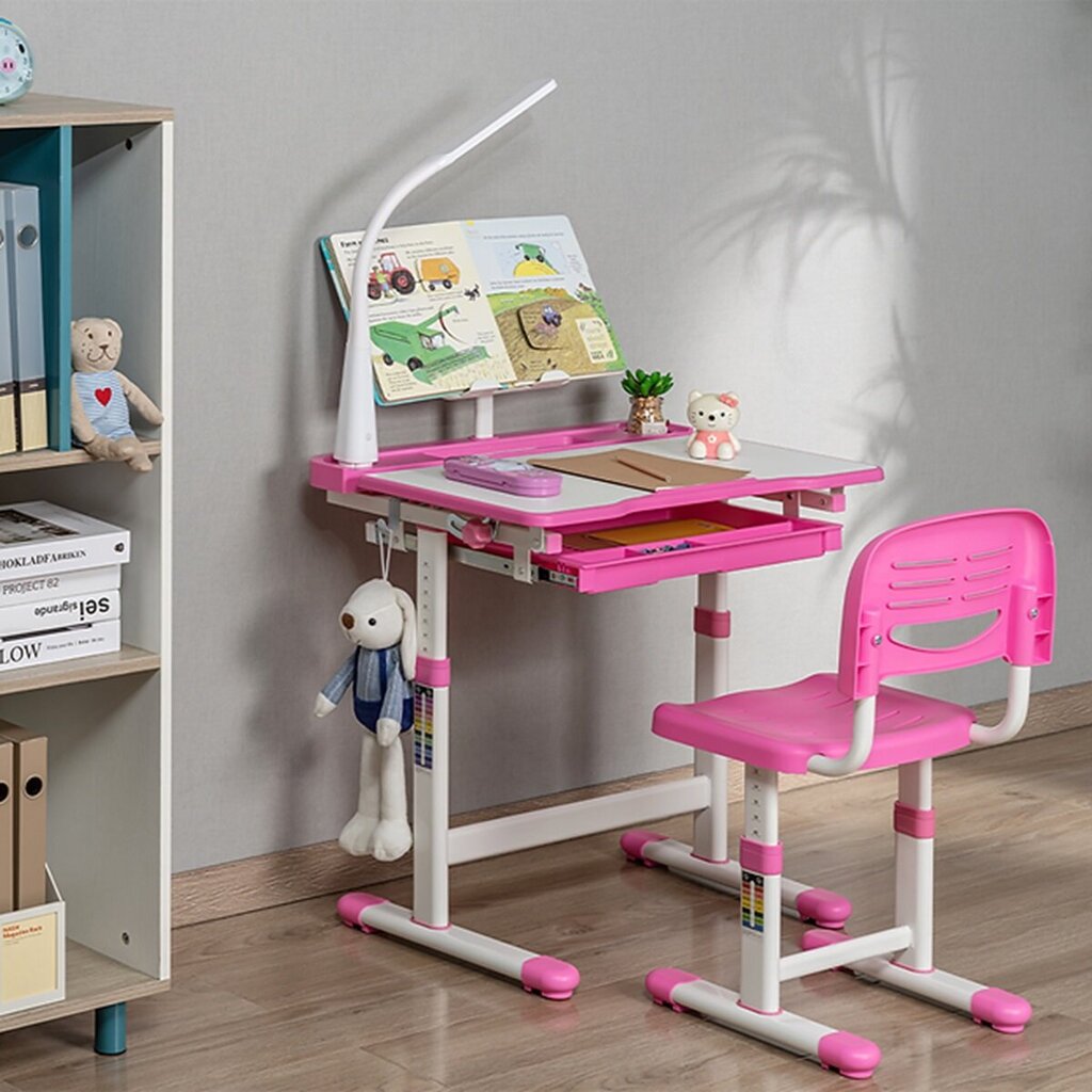 Reguleeritav laste kirjutuslaud ja tool FunDesk Belissima pink цена и информация | Arvutilauad, kirjutuslauad | kaup24.ee