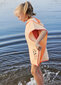 Laste rannarätik pontšo Giraffe, coral hind ja info | Rätikud, saunalinad | kaup24.ee