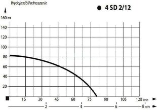 Глубинный насос IBO 4SDm2/12 с 20 м кабелем цена и информация | Насосы для чистой воды | kaup24.ee