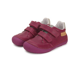 Демисезонные кожаные ботинки для девочки D.D.Step Barefoot, розовые цена и информация | Ботинки детские | kaup24.ee