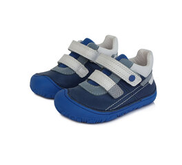 Демисезонные кожаные ботинки для мальчика D.D.Step Barefoot синие цена и информация | Ботинки детские | kaup24.ee