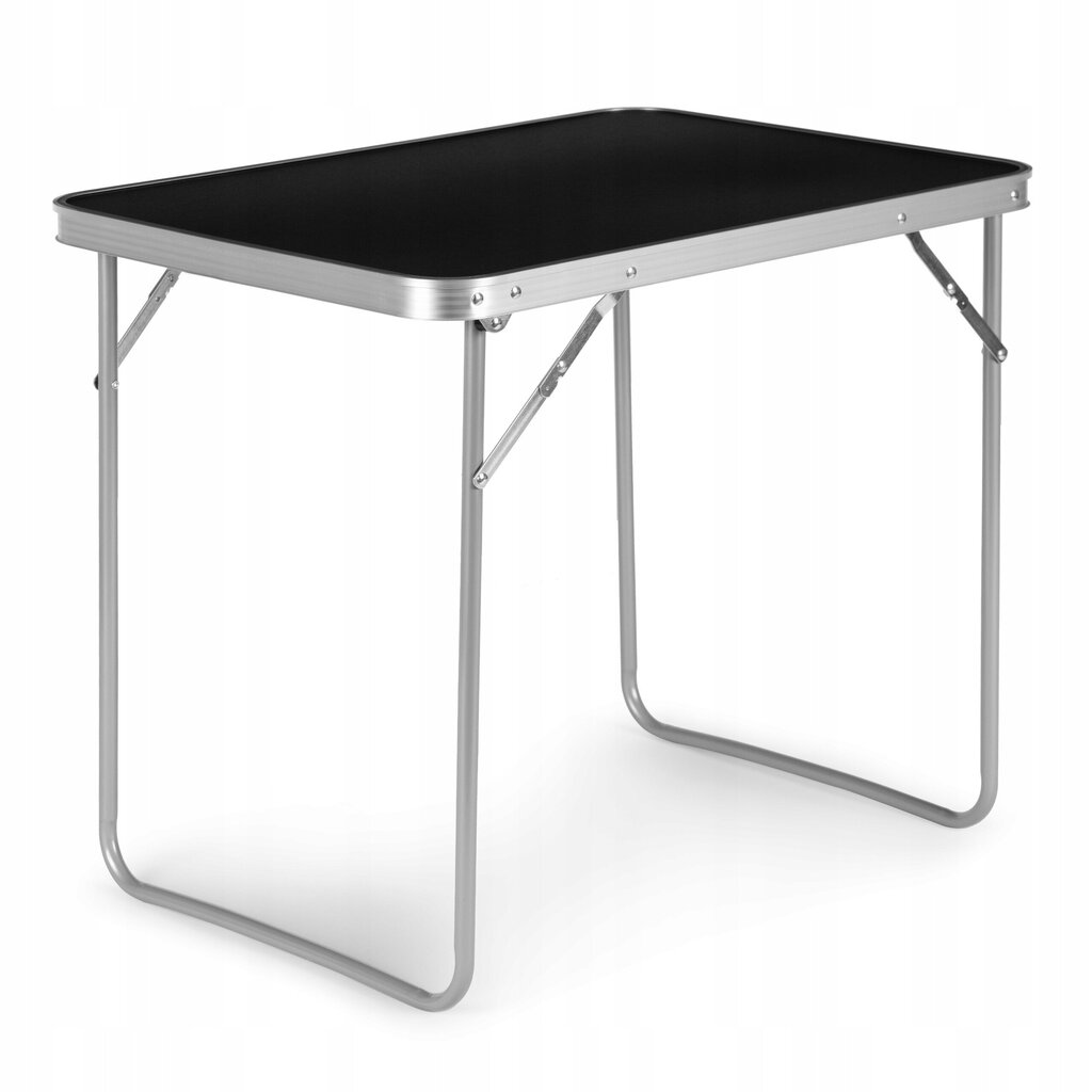 Kokkupandav laud ModernHome, 70x50cm, must цена и информация | Matkamööbel | kaup24.ee