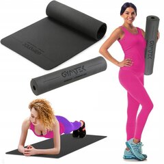 Joogamatt Gymtek Gy-900484736, 181,5x61x0,6cm, must цена и информация | Коврики для йоги, фитнеса | kaup24.ee