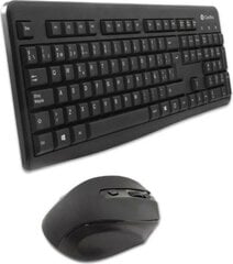 Клавиатура и мышь CoolBox COO-KTR-02W Испанская Qwerty Чёрный Беспроводный цена и информация | Клавиатуры | kaup24.ee
