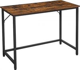 Компьютерный стол L-образный, 140 x 130 x 89 см, коричневый и черный цена и информация | Компьютерные, письменные столы | kaup24.ee