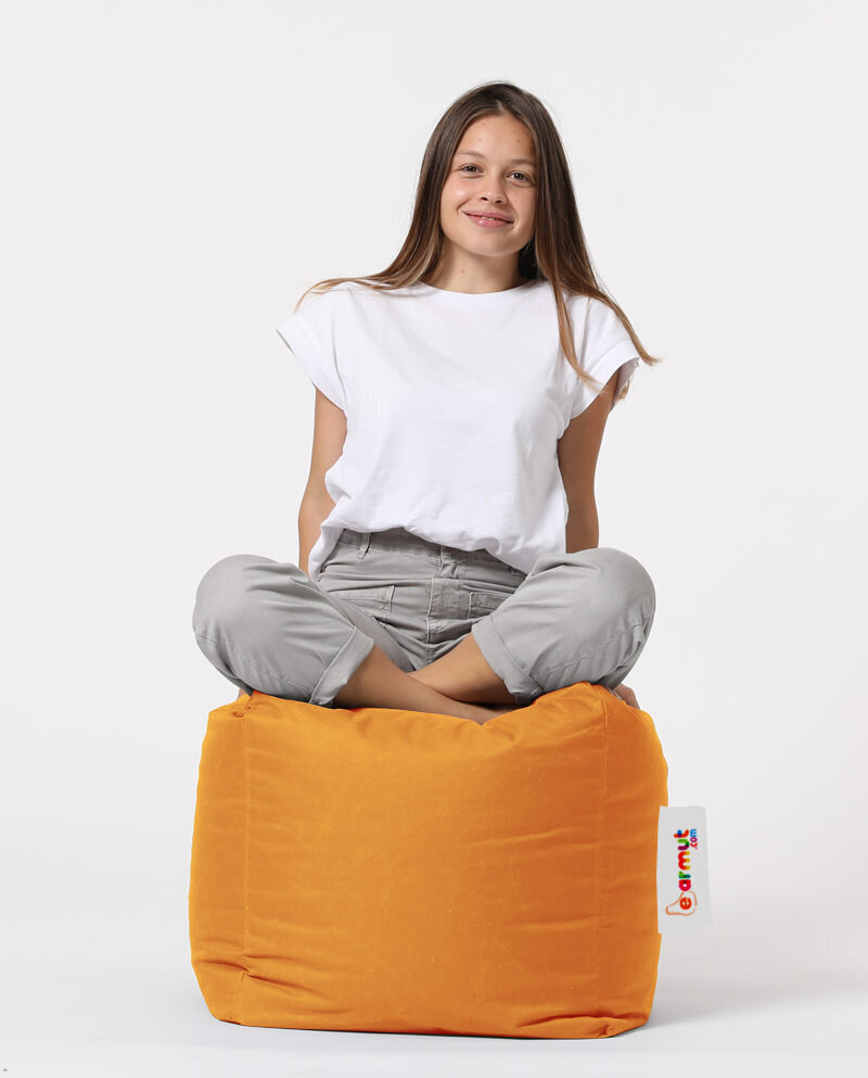 Kott-tool Square Pouf, oranž hind ja info | Kott-toolid, tumbad, järid | kaup24.ee