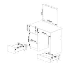 Косметический стол Fluxar FST022 цена и информация | Туалетные столики | kaup24.ee