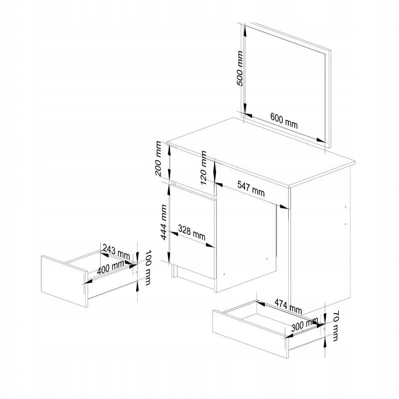 Kosmeetikalaud Fluxar home FST035 hind ja info | Meigilauad | kaup24.ee