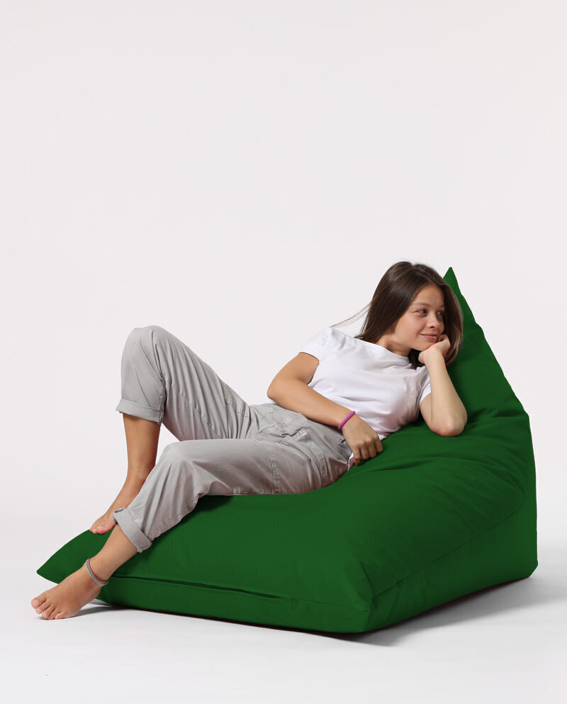 Kott-tool Pyramid Big Bed Pouf, roheline hind ja info | Kott-toolid, tumbad, järid | kaup24.ee