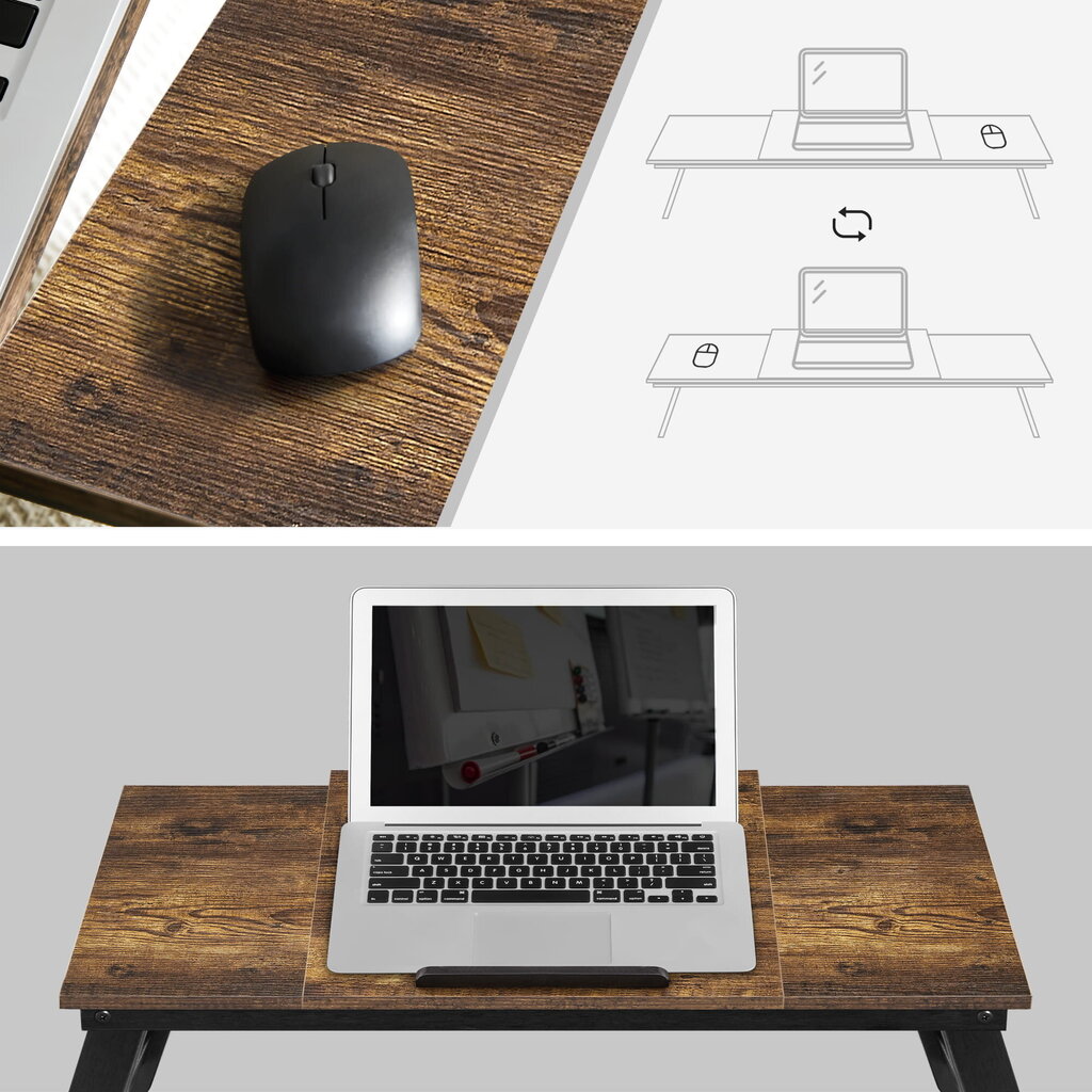 Sülearvuti laud, pruun цена и информация | Arvutilauad, kirjutuslauad | kaup24.ee