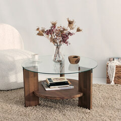 Кофейный столик Asir, 75x40x75см, коричневый цена и информация | Журнальные столики | kaup24.ee