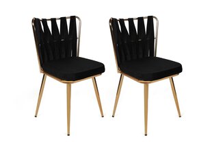 Комплект из 2 стульев Kalune Design Kusakli 211 V2, черный цена и информация | Стулья для кухни и столовой | kaup24.ee