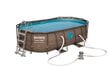 Raambassein Bestway Power Steel Swim Vista 424x250x100 cm, filtriga hind ja info | Basseinid | kaup24.ee