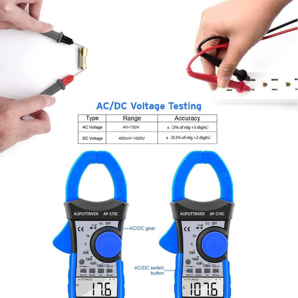 Klambrimõõtur Aoputtriver AP-570C hind ja info | Käsitööriistad | kaup24.ee