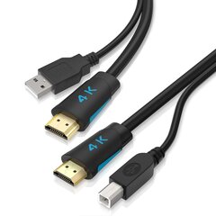 USB-кабель для принтера TESmart USB A–B цена и информация | Кабели и провода | kaup24.ee